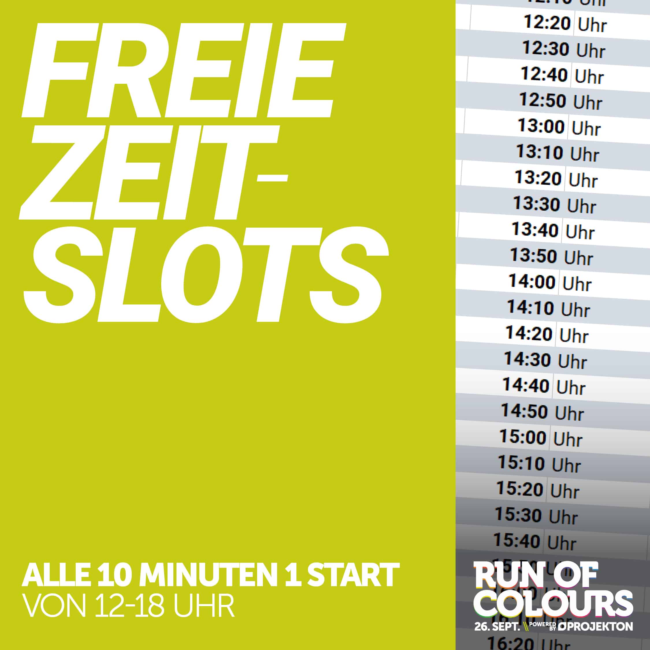 ROC2020 – Freie Zeitslots alle 10 Minuten 1 Start