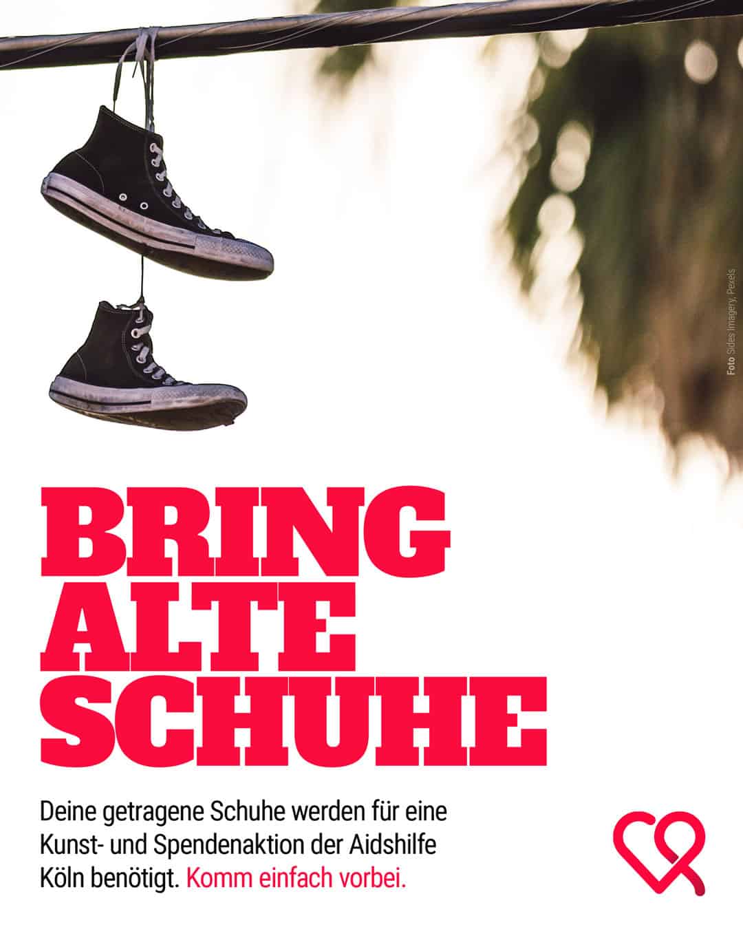 Bring alte Schuhe Schuhspende Kunstinstallation Drogen Substanz 5zu4 1350×1080